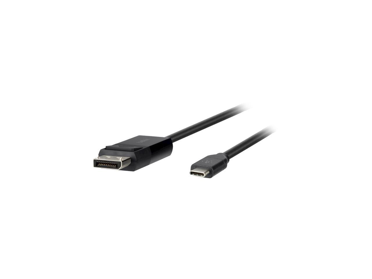 BELKIN B2B103-06-BLK 6 ft. USB-C to DisplayPort Cable Male to Male 1