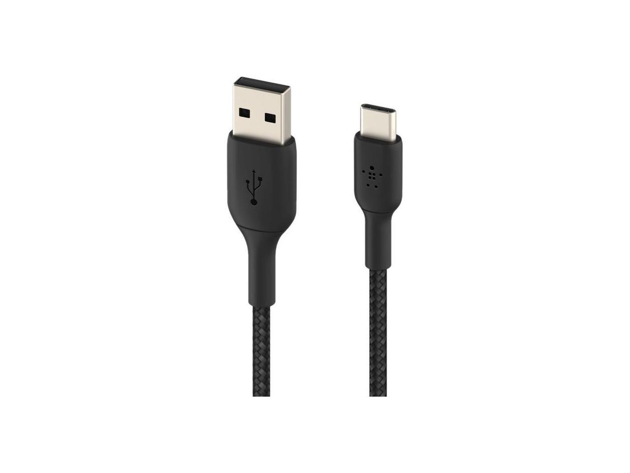 Belkin CAB002bt2MBK Black BOOST CHARGE Braided USB-C to USB-A Cable 6.56 ft. (2.0 m) 2