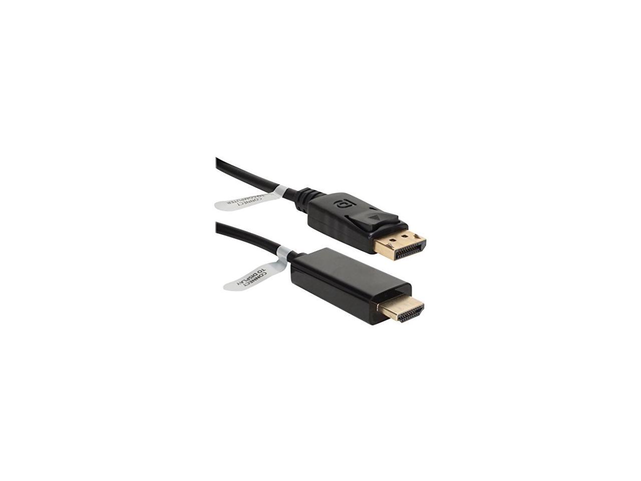 QVS DPHD-03W DisplayPort to HDMI 4K Digital A/V White Cable 5