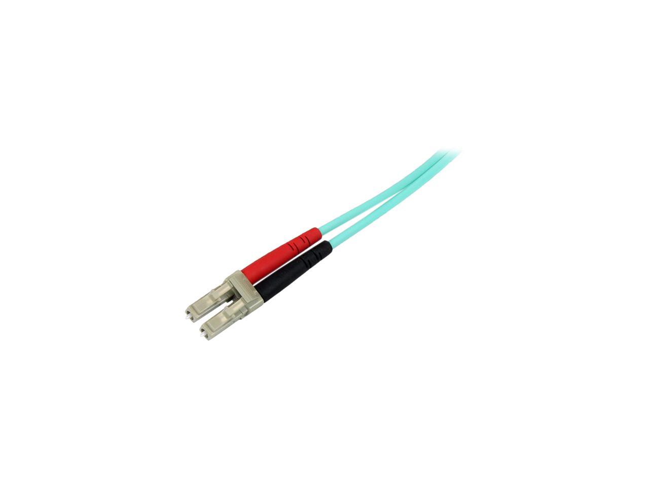 StarTech.com 1m Fiber Optic Cable - Multimode Duplex 50/125 - LSZH - LC/LC - OM3 - LC to LC Fiber Patch Cable - Male to Male - 3.28ft - Aqua - A50FBLCLC1 2