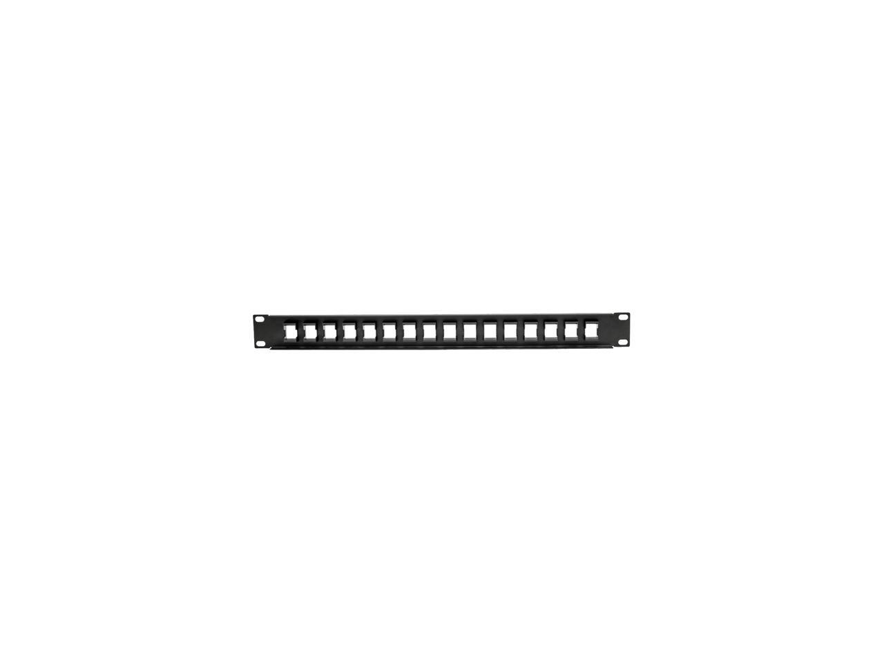 Tripp Lite 16-Port 1U Rack-Mount Unshielded Blank Keystone/Multimedia Patch Panel, RJ45 Ethernet, USB, HDMI, Cat5e/6 (N062-016-KJ) 3