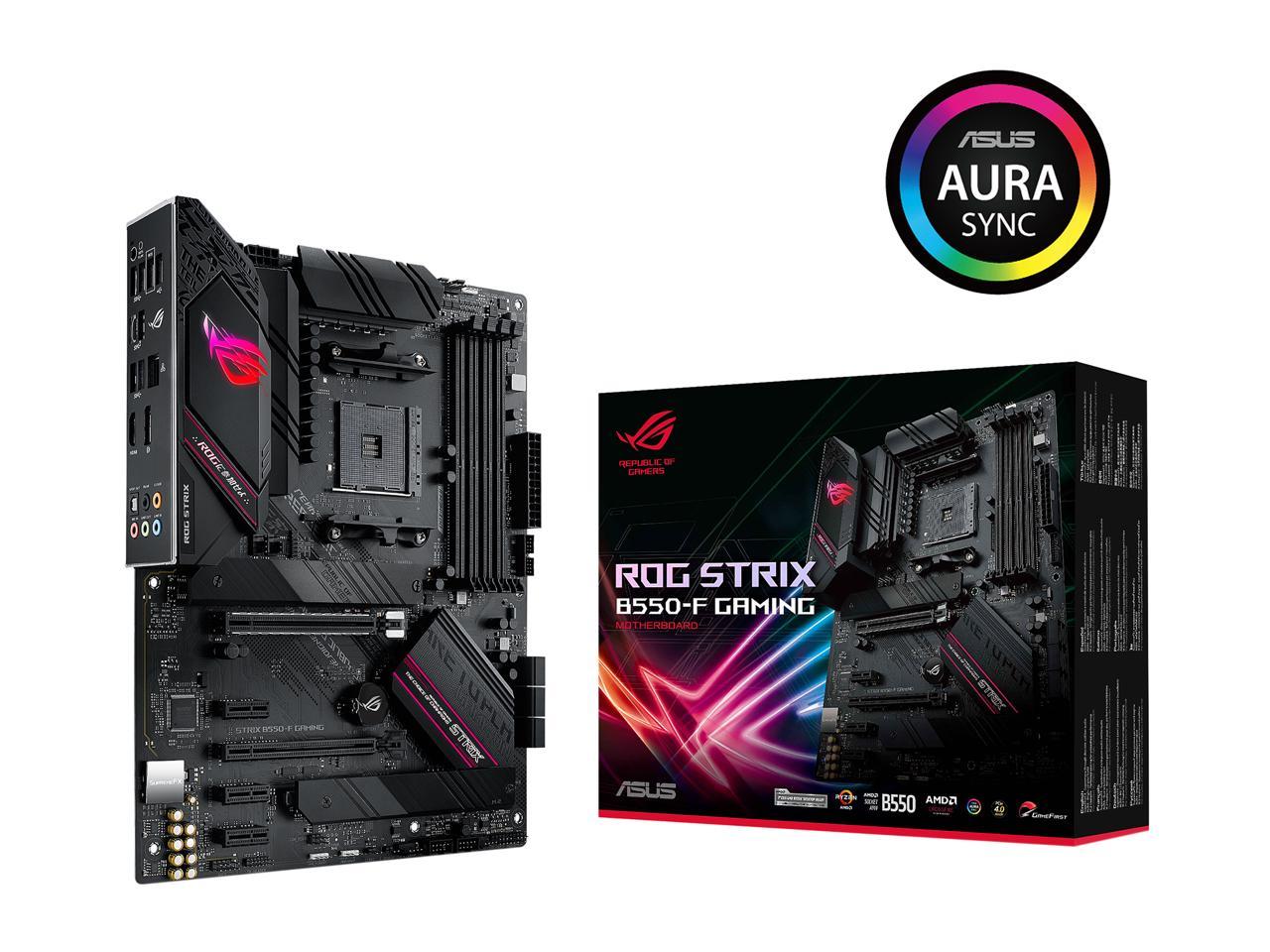 ASUS ROG Strix B550-F Gaming AMD AM4 Zen 3 Ryzen 5000 & 3rd Gen Ryzen ATX Gaming Motherboard (PCIe 4.0, 2.5Gb LAN, BIOS Flashback, HDMI 2.1, Addressable Gen 2 RGB Header and Aura Sync) 1