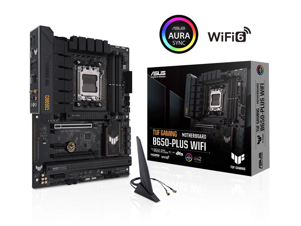 ASUS TUF GAMING B650-PLUS WIFI Socket AM5 (LGA 1718) Ryzen 7000 ATX gaming motherboard(14 power stages, PCIe 5.0 M.2 support, DDR5 memory, 2.5 Gb Ethernet, WiFi 6, USB4® support and Aura Sync) 1