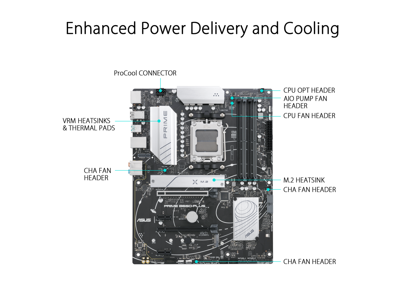 ASUS Prime B650-PLUS AMD B650(Ryzen 7000) ATX motherboard(DDR5, PCIe 5.0 M.2 support, 2.5Gb Ethernet, DisplayPort, HDMI, USB 3.2 Gen 2 Type-C, front USB 3.2 Gen 1 Type-C, BIOS FlashBack, USB4 support and Arua Sync) 2