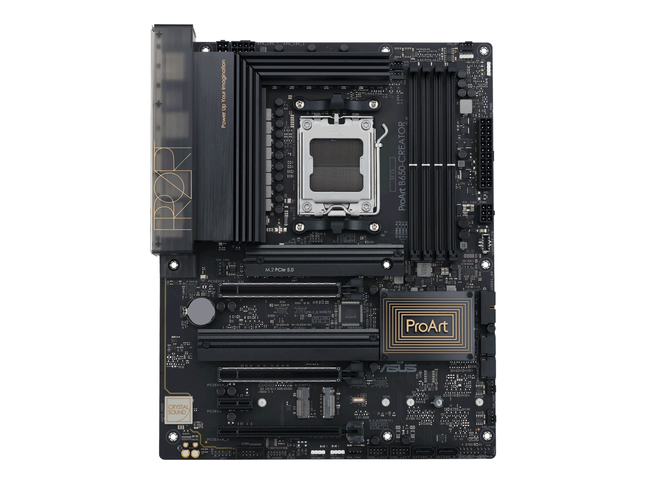 ASUS ProArt B650-Creator Socket AM5 (LGA 1718) Ryzen 7000 ATX content creator motherboard(PCIe 5.0,DDR5,M.2 slot supports PCIe 5.0, 2.5G & 1G LAN, USB 3.2 Gen2 Type-C front panel connector with Quick charge 4+) 2