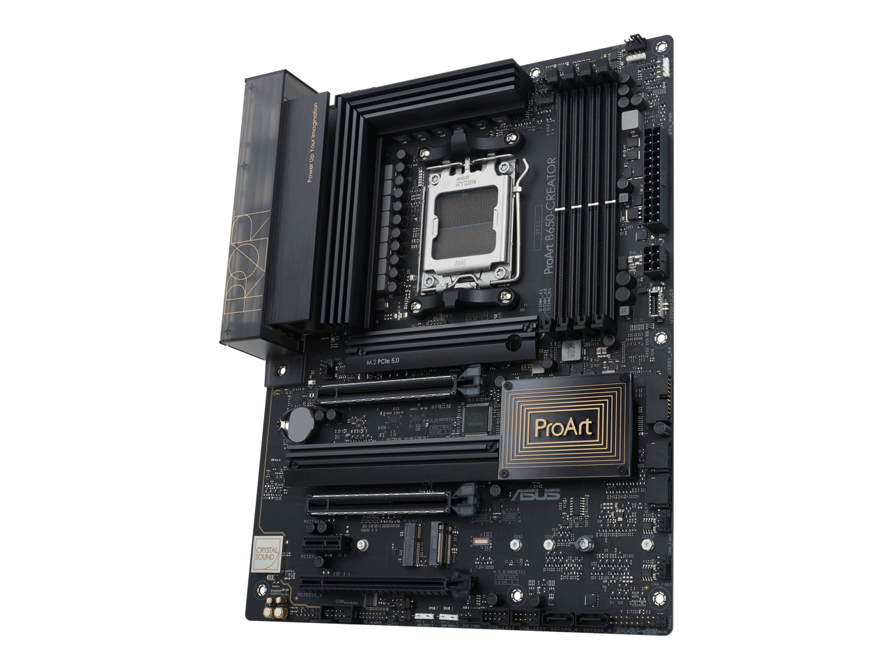 ASUS ProArt B650-Creator Socket AM5 (LGA 1718) Ryzen 7000 ATX content creator motherboard(PCIe 5.0,DDR5,M.2 slot supports PCIe 5.0, 2.5G & 1G LAN, USB 3.2 Gen2 Type-C front panel connector with Quick charge 4+) 5