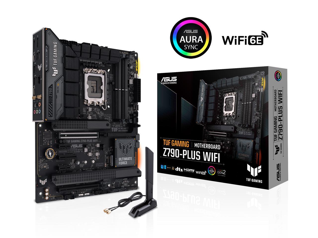 ASUS TUF Gaming Z790-Plus WiFi  LGA 1700(Intel14th & 13th & 12th Gen) ATX gaming motherboard(PCIe 5.0, DDR5,4xM.2 Slots,16+1 DrMOS,WiFi 6,Intel 2.5Gb LAN,front USB 3.2 Gen 2 Type-C,Thunderbolt 4(USB4), Aura RGB lighting) 1