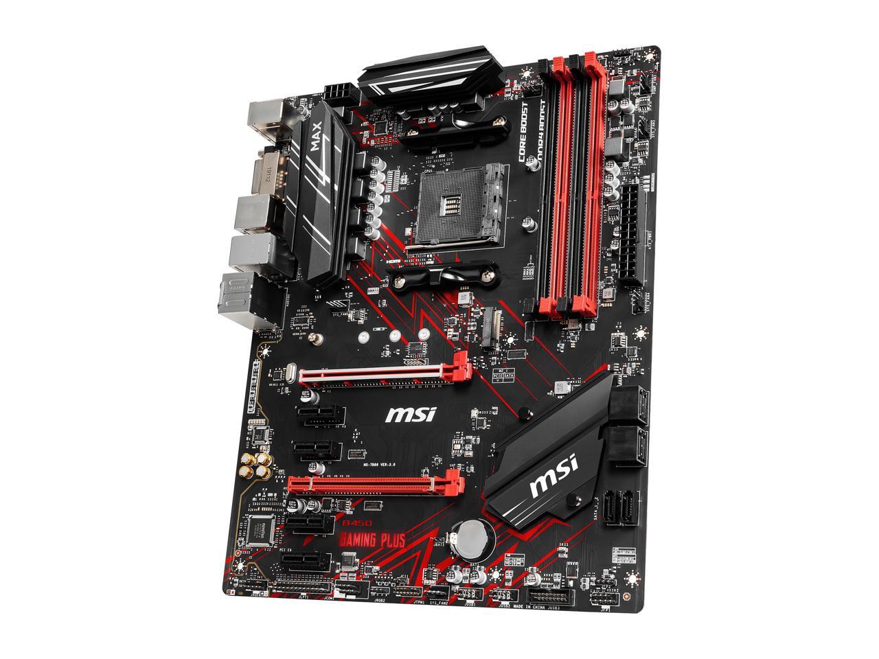 MSI B450 GAMING PLUS MAX AM4 AMD B450 SATA 6Gb/s ATX AMD Motherboard 2