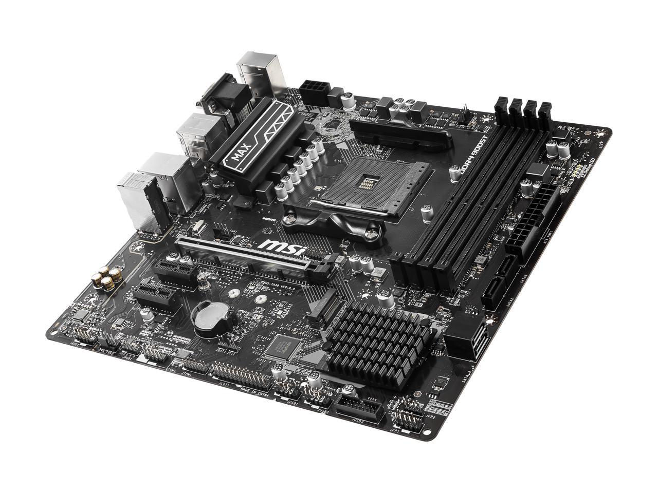 MSI PRO B450M PRO-VDH MAX AM4 AMD B450 SATA 6Gb/s Micro ATX AMD Motherboard 4