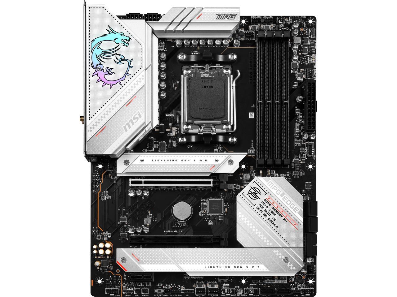 MSI MPG B650 EDGE WIFI AM5 AMD B650 SATA 6Gb/s DDR5 Ryzen 7000 ATX Motherboard 2