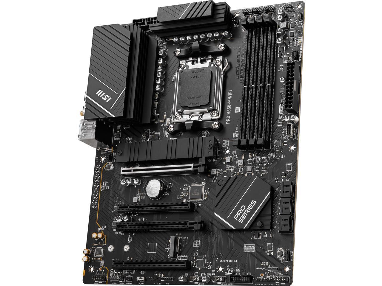 MSI PRO B650-P WIFI AM5 AMD B650 SATA 6Gb/s DDR5 Ryzen 7000 ATX Motherboard 5