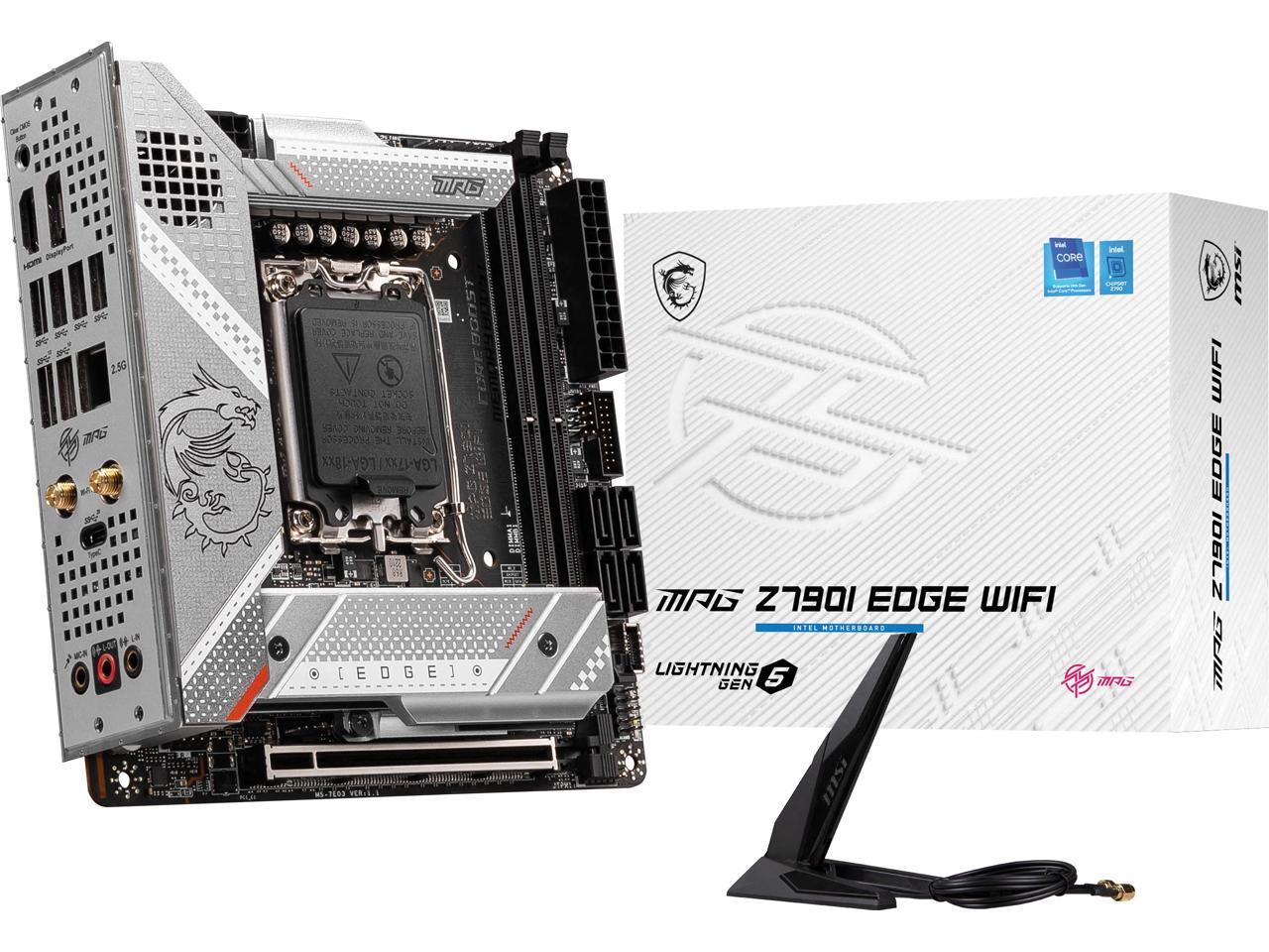 MSI MPG Z790I EDGE WIFI LGA 1700 Intel Z790 SATA 6Gb/s DDR5 Mini ITX Motherboard 1