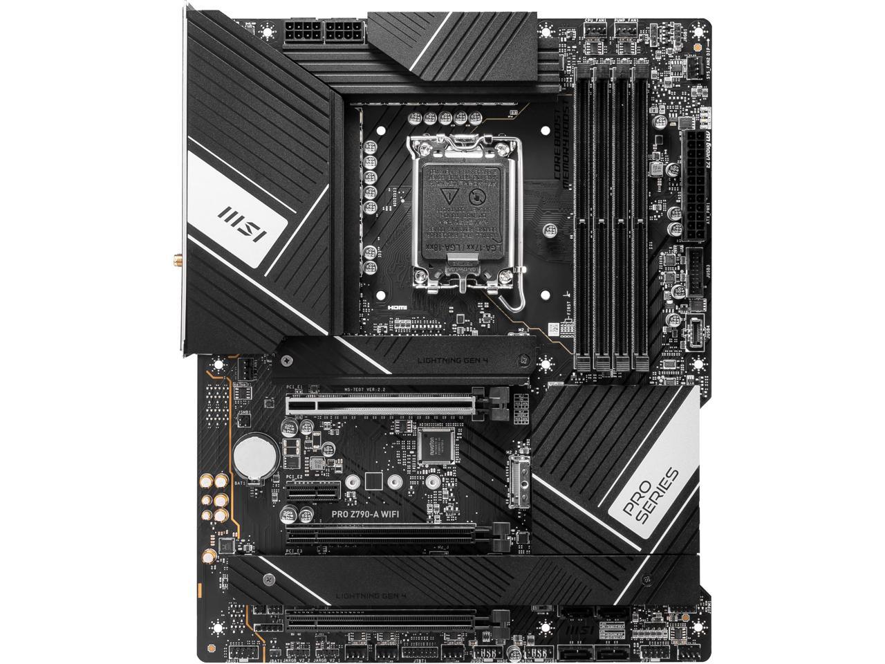 MSI PRO Z790-A WIFI LGA 1700 Intel Z790 SATA 6Gb/s DDR5 ATX Motherboard 2