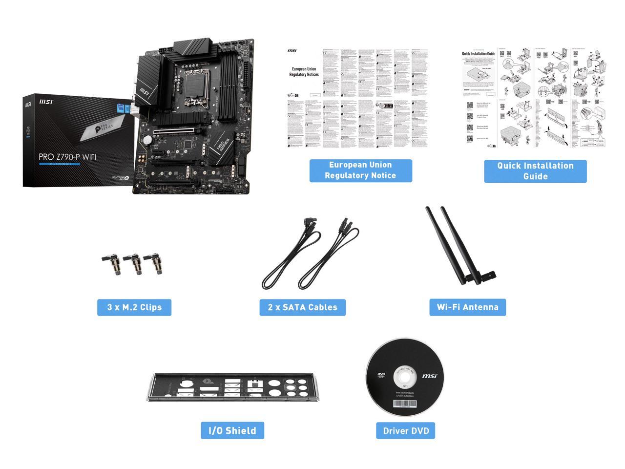 MSI PRO Z790-P WIFI LGA 1700 Intel Z790 SATA 6Gb/s DDR5 ATX Motherboard 5