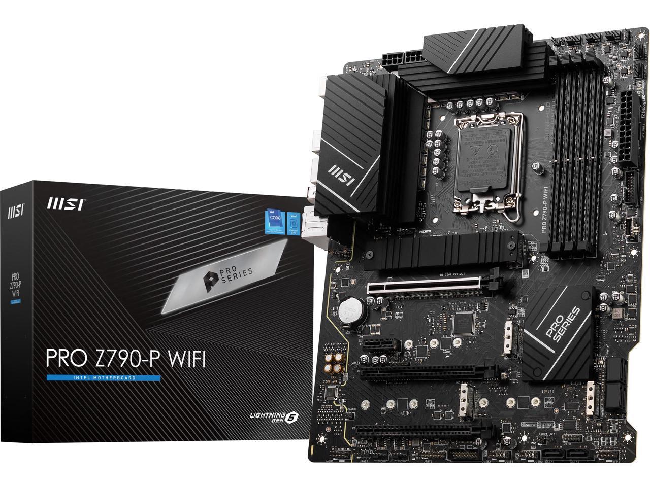 MSI PRO Z790-P WIFI LGA 1700 Intel Z790 SATA 6Gb/s DDR5 ATX Motherboard 1