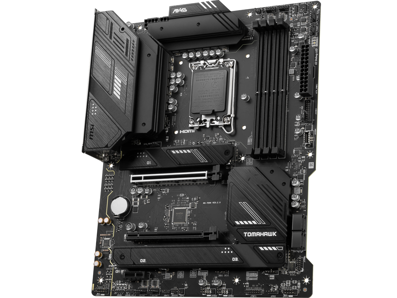 MSI MAG B760 TOMAHAWK WIFI LGA 1700 (Intel12th&13th Gen) SATA 6Gb/s ATX Motherboard (PCIe 5.0, DDR5,3xM.2 Slots,,WiFi 6,Intel 2.5Gb LAN) 5