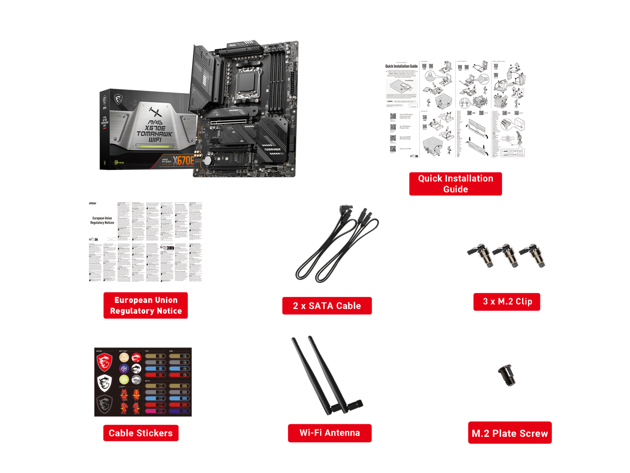 MSI MAG X670E TOMAHAWK WIFI AM5 AMD X670E SATA 6Gb/s ATX Motherboard 5