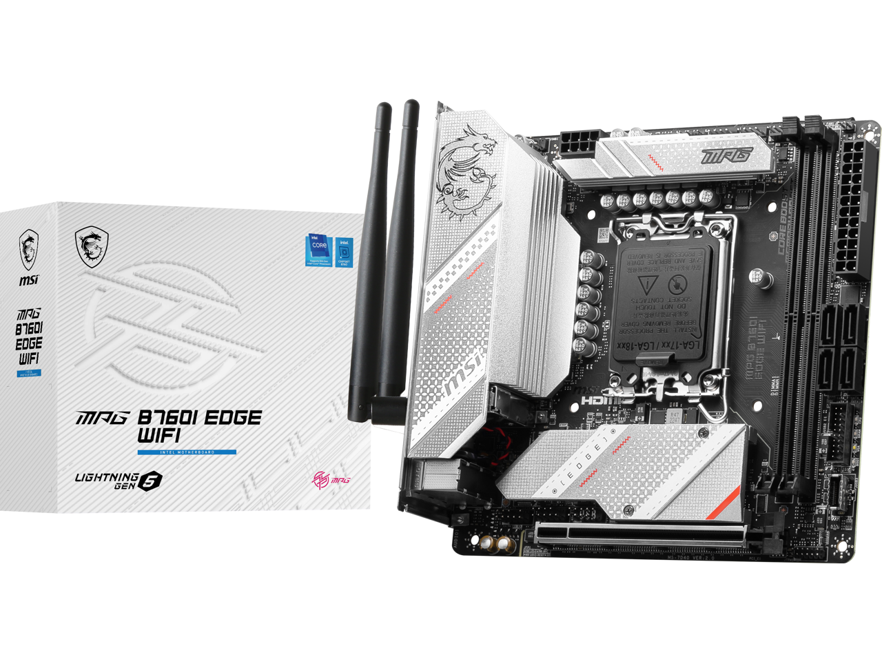 MSI MPG B760I EDGE WIFI LGA 1700 DDR5 Mini ITX Motherboard SATA 6Gb/s,  2.5Gbps LAN,Wi-Fi 6E 2