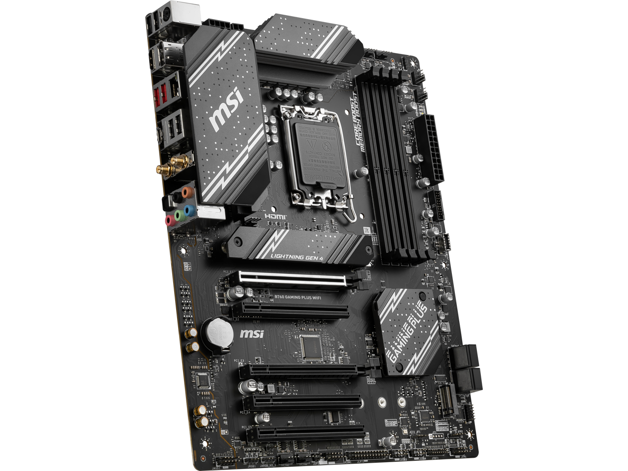 MSI B760 GAMING PLUS WIFI LGA 1700 (280) DDR5 ATX Motherboards - Intel,  SATA 6Gbps, Wi-Fi 6E, Bluetooth 5.3,  7.1 HD Audio, PCIe 4.0 x16, 2.5G LAN 3