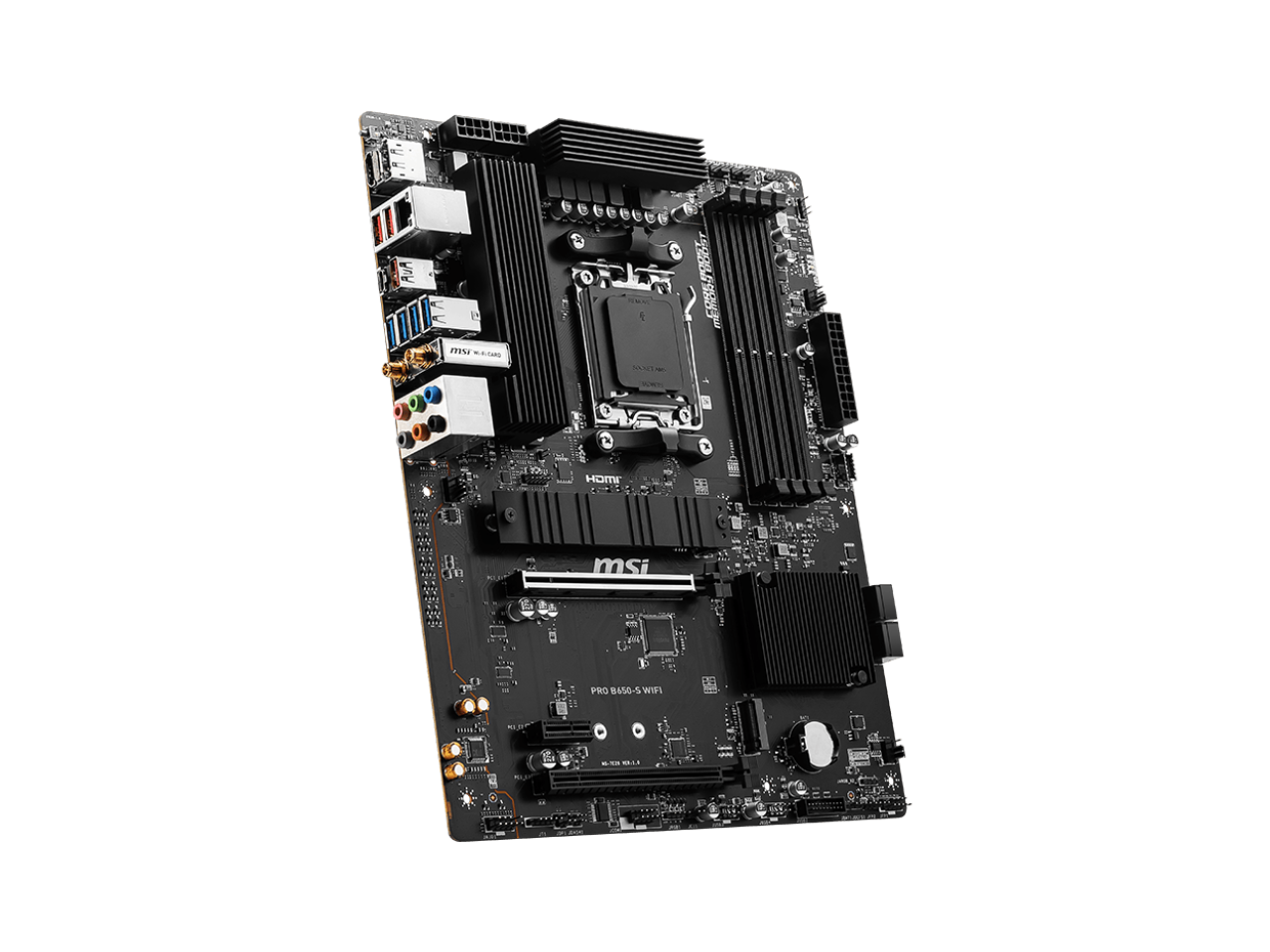 MSI PRO B650-S WIFI AM5 AMD B650 Ryzen 7000 DDR5 PCI-E x16 slot  Wi-Fi 6E Bluetooth SATA 6Gb/s ATX Motherboard 4