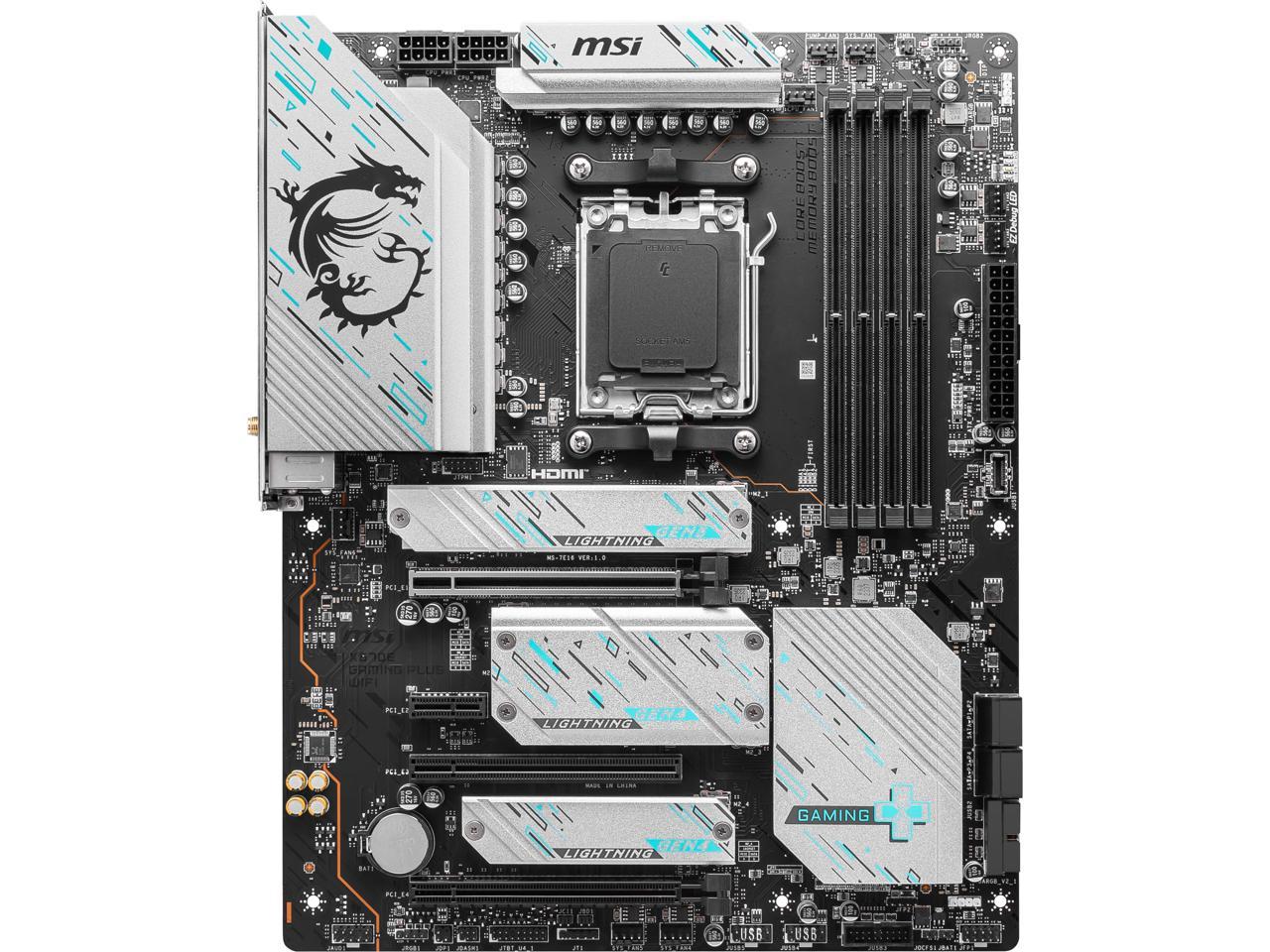 MSI X670E GAMING PLUS WIFI AM5 AMD Ryzen 7000 SATA 6Gb/s ATX DDR5   4x M.2  2.5Gbps LAN  AMD Wi-Fi 6E Bluetooth Motherboards - AMD 2