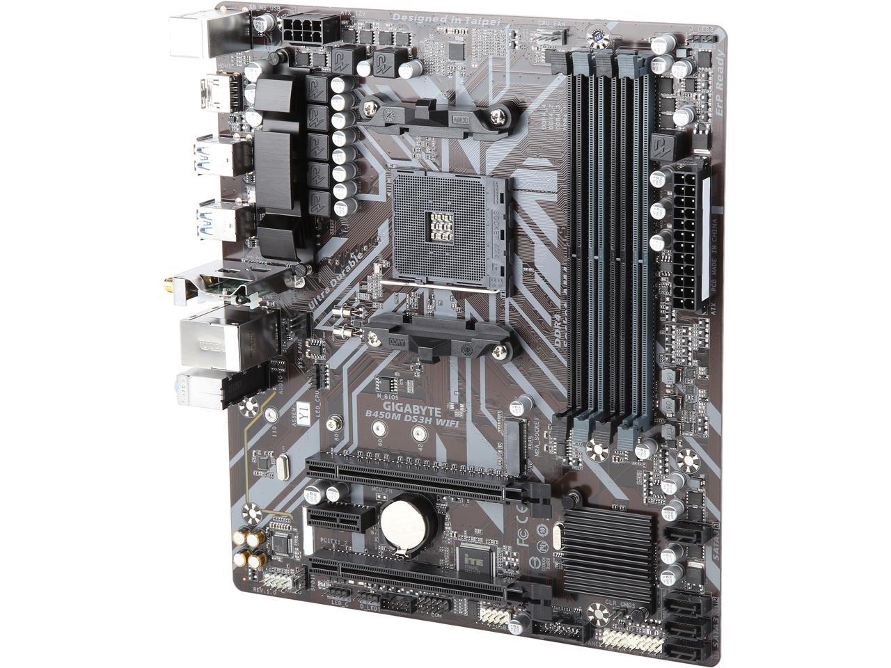 GIGABYTE B450M DS3H WIFI AM4 AMD B450 SATA 6Gb/s Micro ATX AMD Motherboard 1