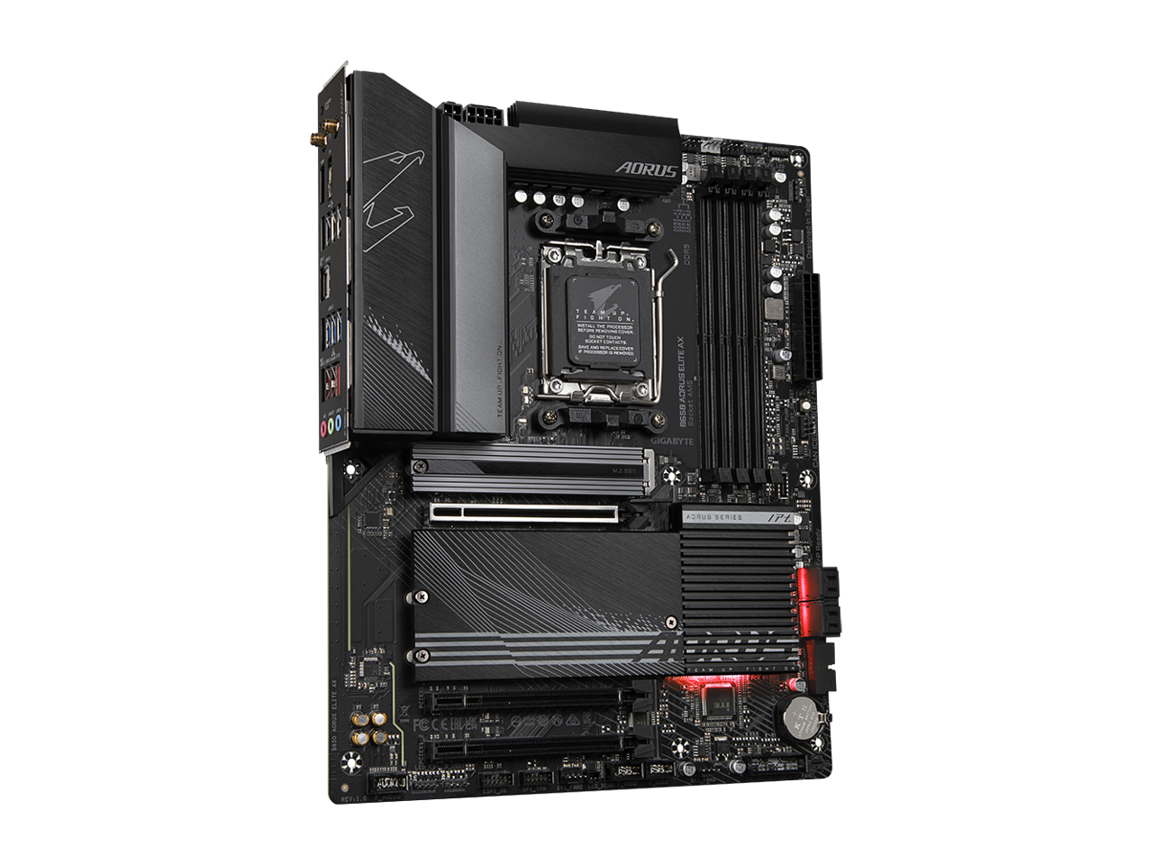 GIGABYTE B650 AORUS ELITE AX AM5 LGA 1718 AMD B650 ATX Motherboard DDR5, M.2, PCIe 5.0, USB 3.2 Gen2X2 Type-C, WiFi 6E, 2.5GbE LAN, Q-Flash Plus, EZ-Latch 4