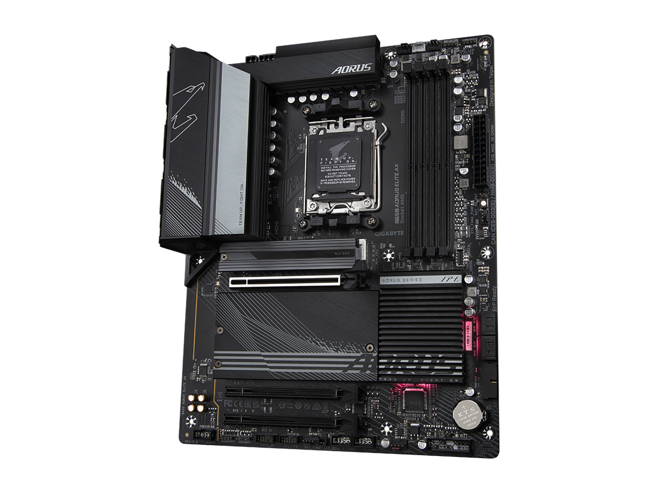 GIGABYTE B650 AORUS ELITE AX AM5 LGA 1718 AMD B650 ATX Motherboard DDR5, M.2, PCIe 5.0, USB 3.2 Gen2X2 Type-C, WiFi 6E, 2.5GbE LAN, Q-Flash Plus, EZ-Latch 5