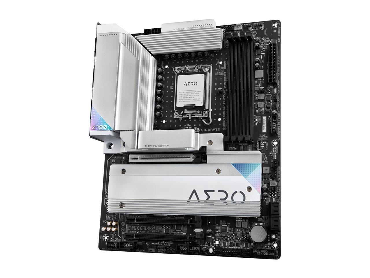 GIGABYTE Z790 AERO G LGA 1700 Intel Z790 ATX Motherboard with DDR5, 5* 5.0 M.2, PCIe 5.0, USB 3.2 Gen2X2 Type-C, WiFi 6E, Intel 2.5GbE LAN 5