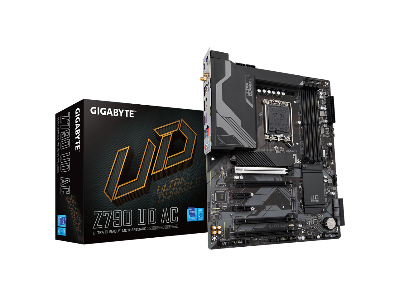 GIGABYTE Z790 UD AC LGA 1700 Intel Z790 ATX Motherboard with DDR5, Triple M.2, PCIe 5.0, USB 3.2 Gen2X2 Type-C, Intel Wi-Fi, 2.5GbE LAN, PCIe EZ-Latch, Multi-Key 1