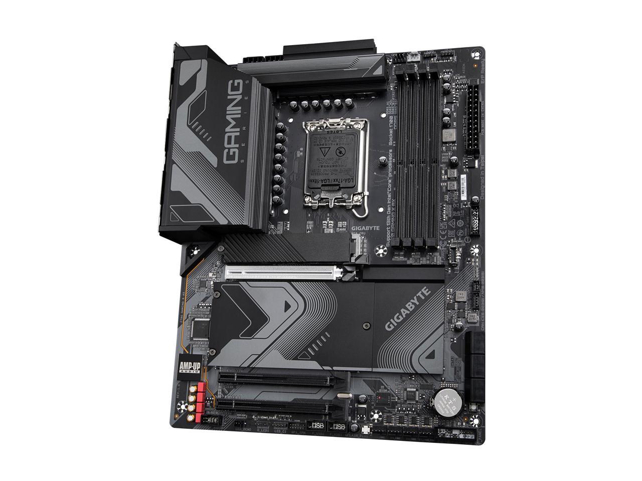 GIGABYTE Z790 GAMING X AX LGA 1700 Intel Z790 ATX Motherboard with DDR5, M.2, PCIe 5.0, USB 3.2 Gen2X2 Type-C, Intel Wi-Fi 6E, 2.5GbE LAN, Q-Flash Plus, EZ-Latch Plus 2