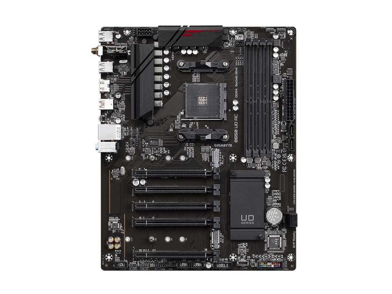 GIGABYTE B550 UD AC AM4 AMD B550 SATA 6Gb/s ATX Motherboard 2