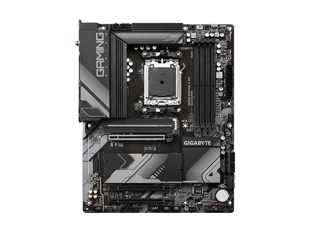 GIGABYTE B650 GAMING X AX  AM5 LGA 1718 AMD B650 ATX Motherboard with 5-Year Warranty, DDR5, PCIe 4.0 M.2, PCIe 4.0, USB 3.2 Gen2x2 Type-C, AMD Wi-Fi 6E, Realtek 2.5GbE LAN 2