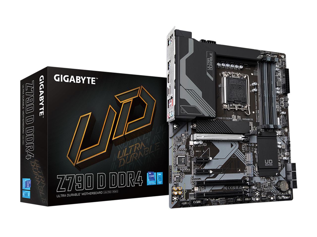 GIGABYTE Z790 D DDR4 LGA 1700 Intel Z790 ATX Motherboard with DDR4, Triple M.2, PCIe 5.0, USB 3.2 Gen2X2 Type-C, 2.5GbE LAN, PCIe EZ-Latch, Multi-Key 1