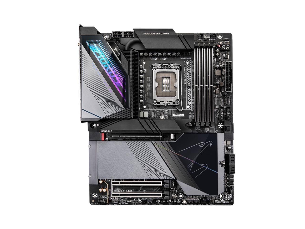 GIGABYTE Z790 AORUS MASTER X LGA 1700(14th,13th,12th Gen) Intel Z790 X EATX Motherboard with DDR5, 5 M.2, PCIe 5.0, USB 3.2 Type-C, Wi-Fi 7, 10GbE LAN, Q-Flash Plus, EZ-Latch Plus 2