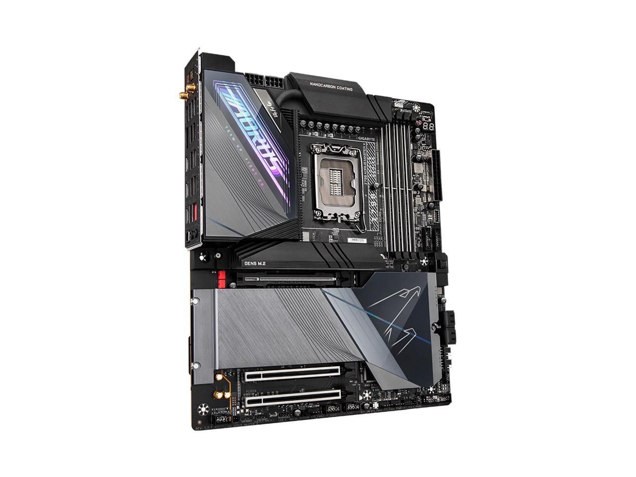 GIGABYTE Z790 AORUS MASTER X LGA 1700(14th,13th,12th Gen) Intel Z790 X EATX Motherboard with DDR5, 5 M.2, PCIe 5.0, USB 3.2 Type-C, Wi-Fi 7, 10GbE LAN, Q-Flash Plus, EZ-Latch Plus 3