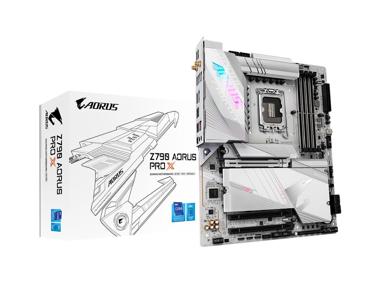 GIGABYTE Z790 AORUS PRO X LGA 1700(14th,13th,12th Gen) Intel Z790 X ATX Motherboard with DDR5, 5* M.2, PCIe 5.0, USB 3.2 Type-C, Wi-Fi 7, 5GbE LAN, Q-Flash Plus, EZ-Latch Plus 1