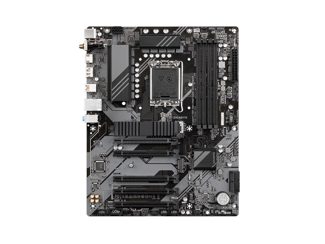 GIGABYTE B760 DS3H AX LGA 1700 Intel B760 ATX Motherboard with DDR5, 2x M.2, PCIe 4.0, USB 3.2 Gen 2 Type-C, WiFi 6E Realtek GbE LAN, Q-Flash Plus, PCIe EZ-Latch 2