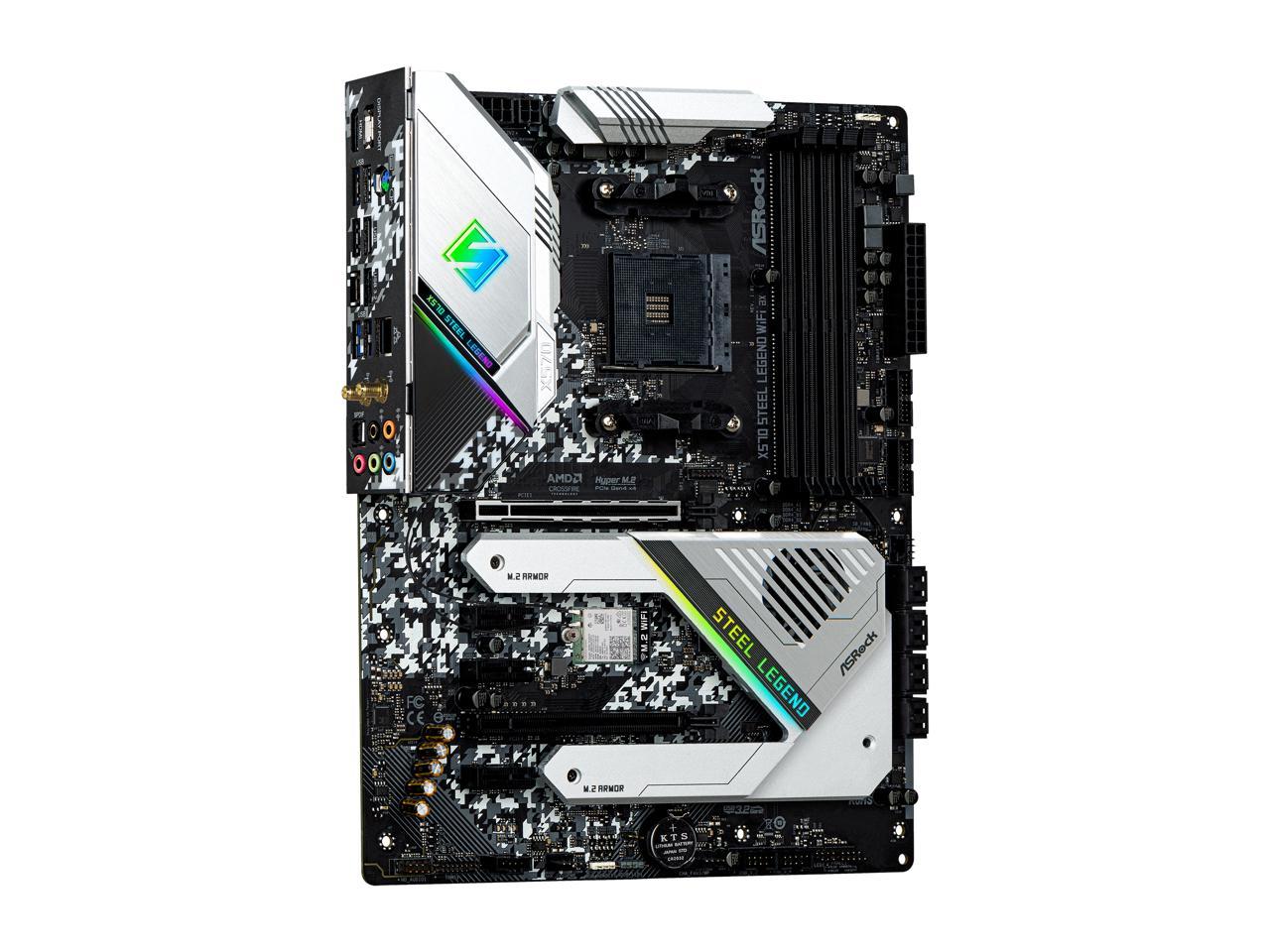 ASRock X570 STEEL LEGEND WIFI AX AM4 AMD X570 SATA 6Gb/s ATX AMD Motherboard 3