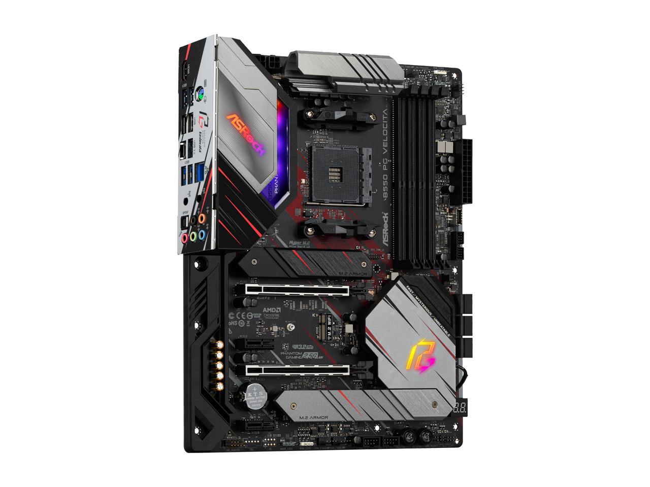 ASRock Phantom Gaming B550 PG VELOCITA AM4 AMD B550 SATA 6Gb/s ATX AMD Motherboard 4