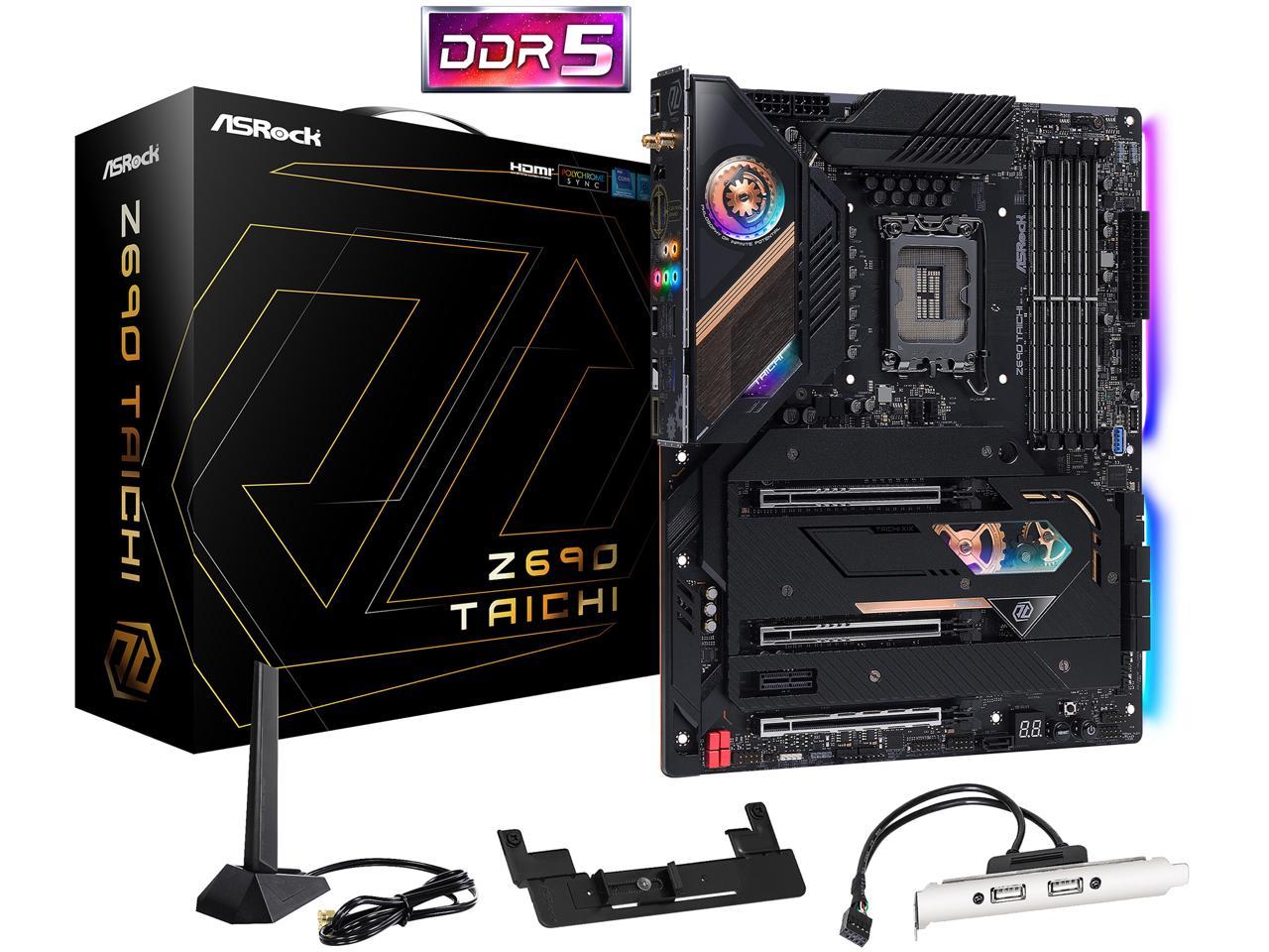 ASRock Z690 Taichi LGA 1700 Intel Z690 SATA 6Gb/s DDR5 ATX Intel Motherboard 1