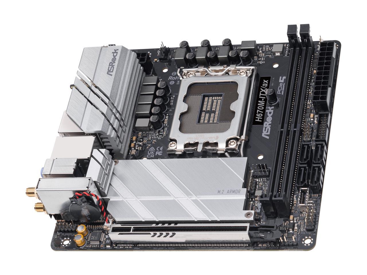 ASRock H670M-ITX/AX LGA 1700 Intel H670 SATA 6Gb/s DDR4 Mini ITX Motherboard 4