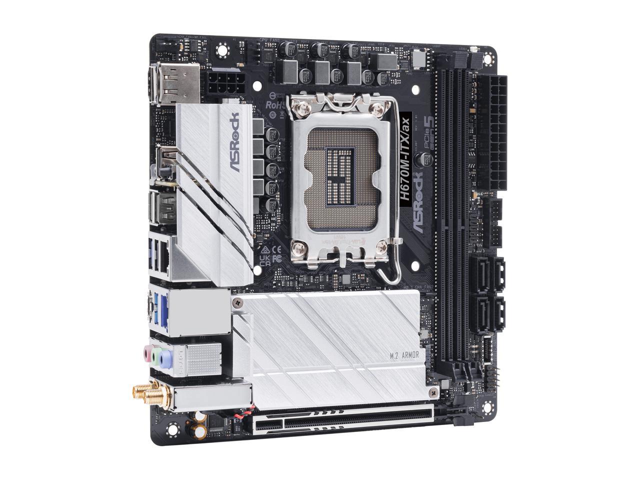 ASRock H670M-ITX/AX LGA 1700 Intel H670 SATA 6Gb/s DDR4 Mini ITX Motherboard 3