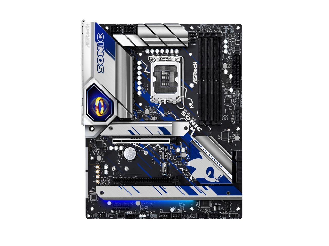 ASRock Z790 PG SONIC Intel LGA1700 (14th,13th,12th Gen) ATX Motherboard, 4 slots DDR5, PCIE 5.0 x16, 5 M.2 slots, 2.5Gb Lan, 7.1 Nahimic Audio, Front USB3.2 Gen2X2 Type_C, 14+1+1 Power Phase 2