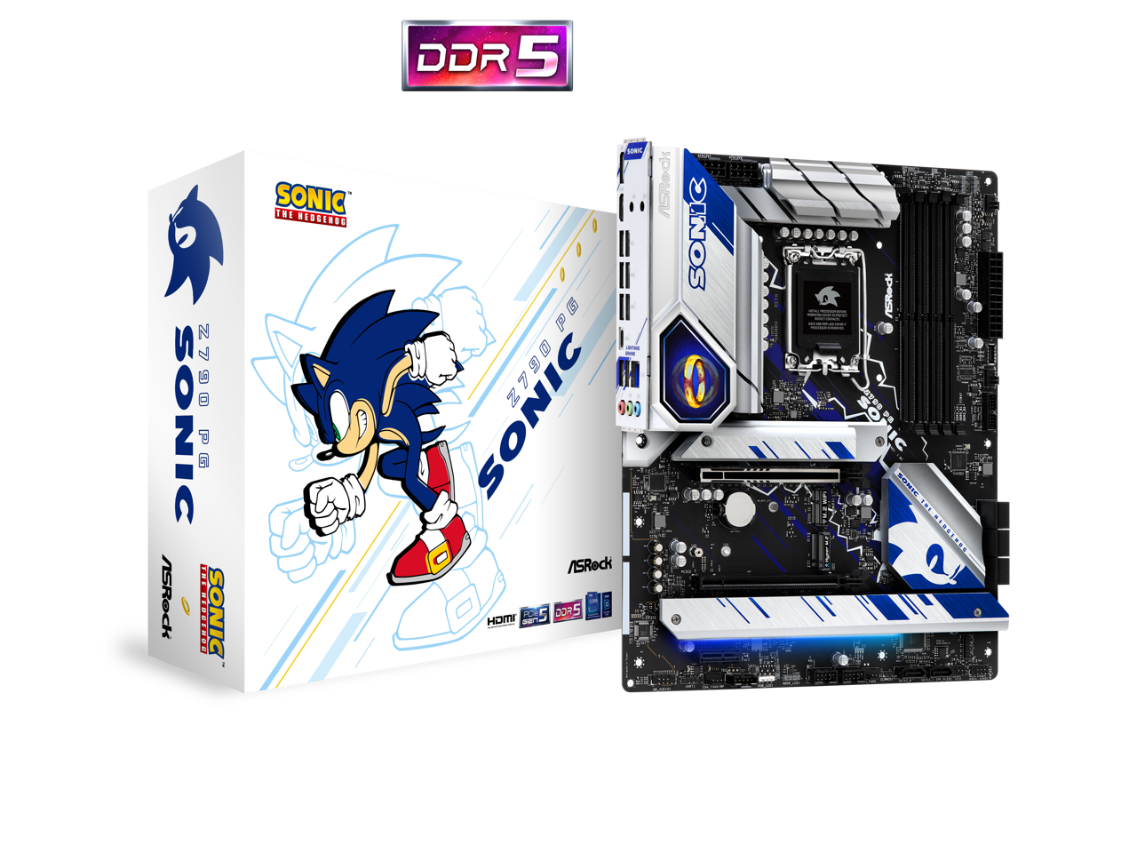 ASRock Z790 PG SONIC Intel LGA1700 (14th,13th,12th Gen) ATX Motherboard, 4 slots DDR5, PCIE 5.0 x16, 5 M.2 slots, 2.5Gb Lan, 7.1 Nahimic Audio, Front USB3.2 Gen2X2 Type_C, 14+1+1 Power Phase 1