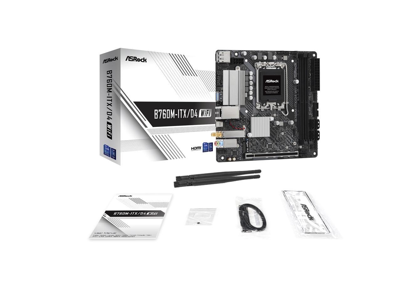 ASRock B760M-ITX WiFi LGA 1700 DDR4 Mini ITX Motherboard 1