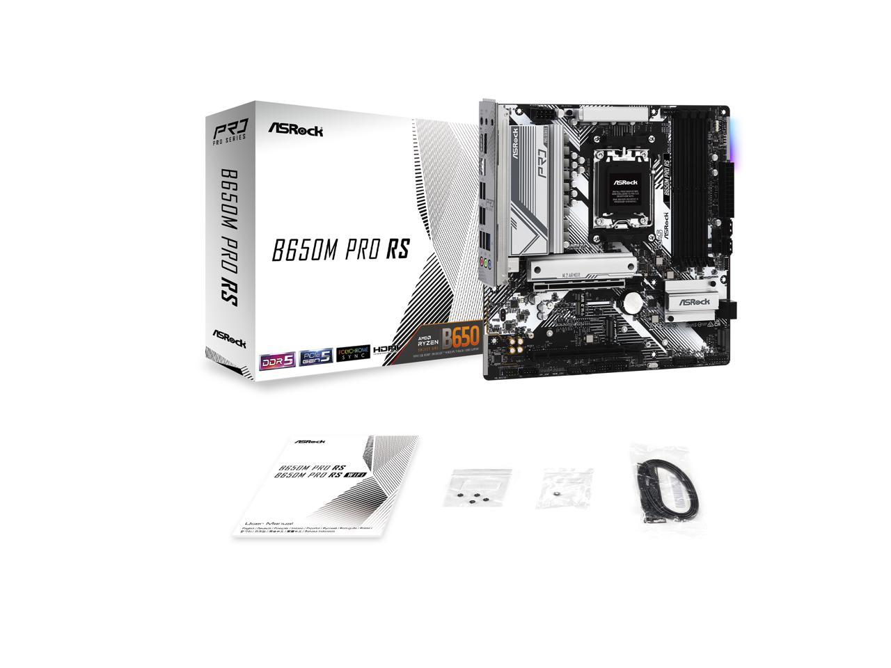 ASRock B650M PRO RS AM5 AMD B650 SATA 6Gb/s Micro ATX Motherboard 2