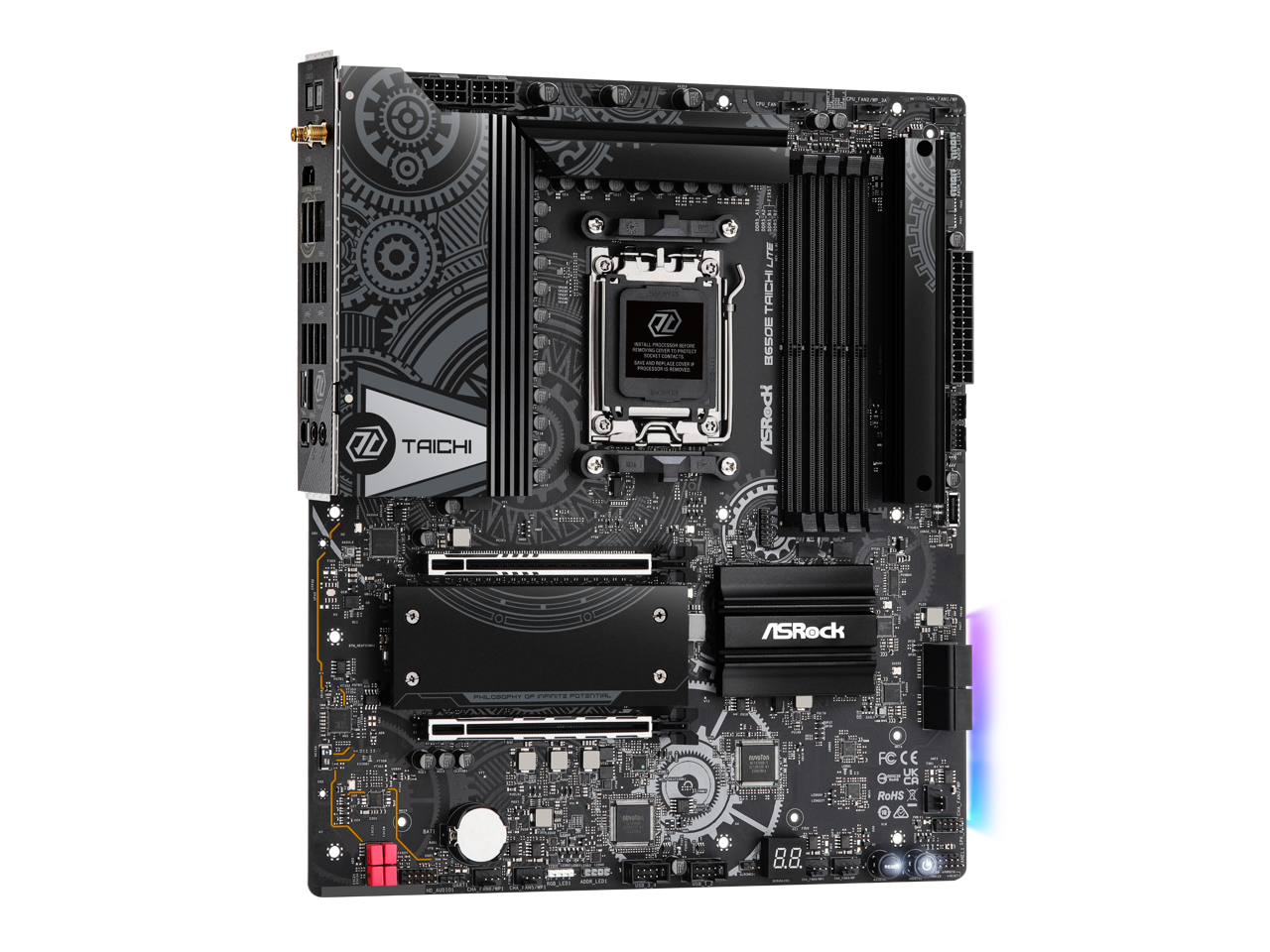 ASRock B650E Taichi Lite AM5 DDR5 AMD B650E SATA 6Gb/s Extended ATX  Motherboard 2