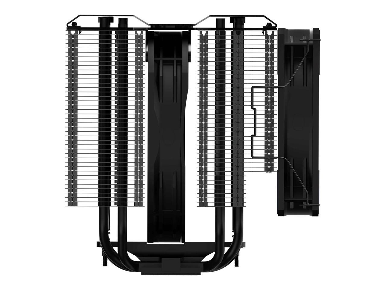 Cooler Master MasterAir MA824 Stealth Dual Tower CPU Air Cooler, 8 Heat Pipes, Dual Mobius 120mm | 135mm Fans, Nickel-Plated Copper Base, AMD Ryzen AM5/AM4, Intel LGA1700/1200 5