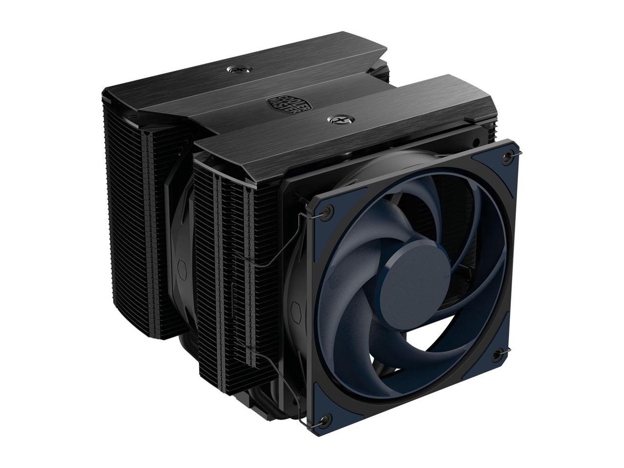 Cooler Master MasterAir MA824 Stealth Dual Tower CPU Air Cooler, 8 Heat Pipes, Dual Mobius 120mm | 135mm Fans, Nickel-Plated Copper Base, AMD Ryzen AM5/AM4, Intel LGA1700/1200 2